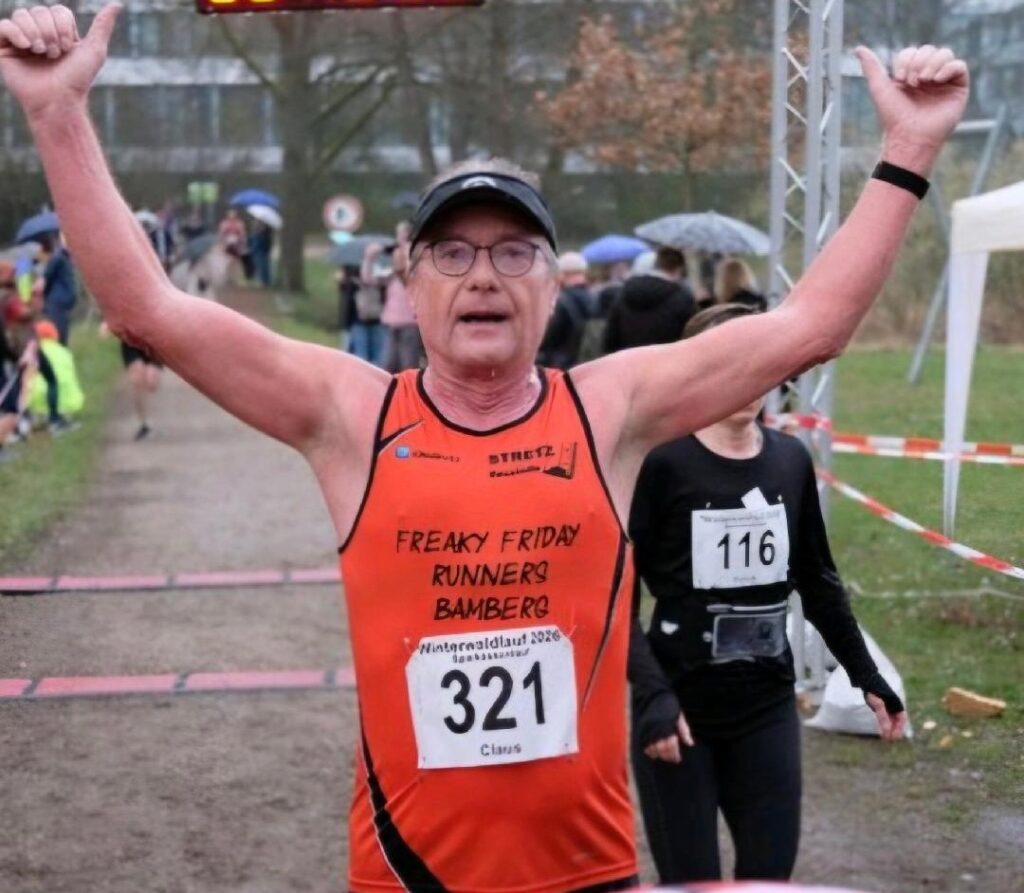 Claus beim Zieleinlauf